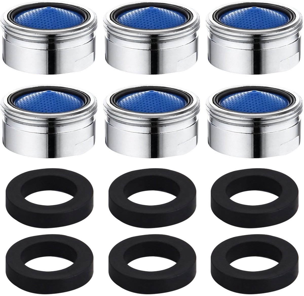 6pcs M22 Faucet Aerator, Rust and Splash Proof Aerator with Filter, Universal Faucet Accessories. - ShopVlot