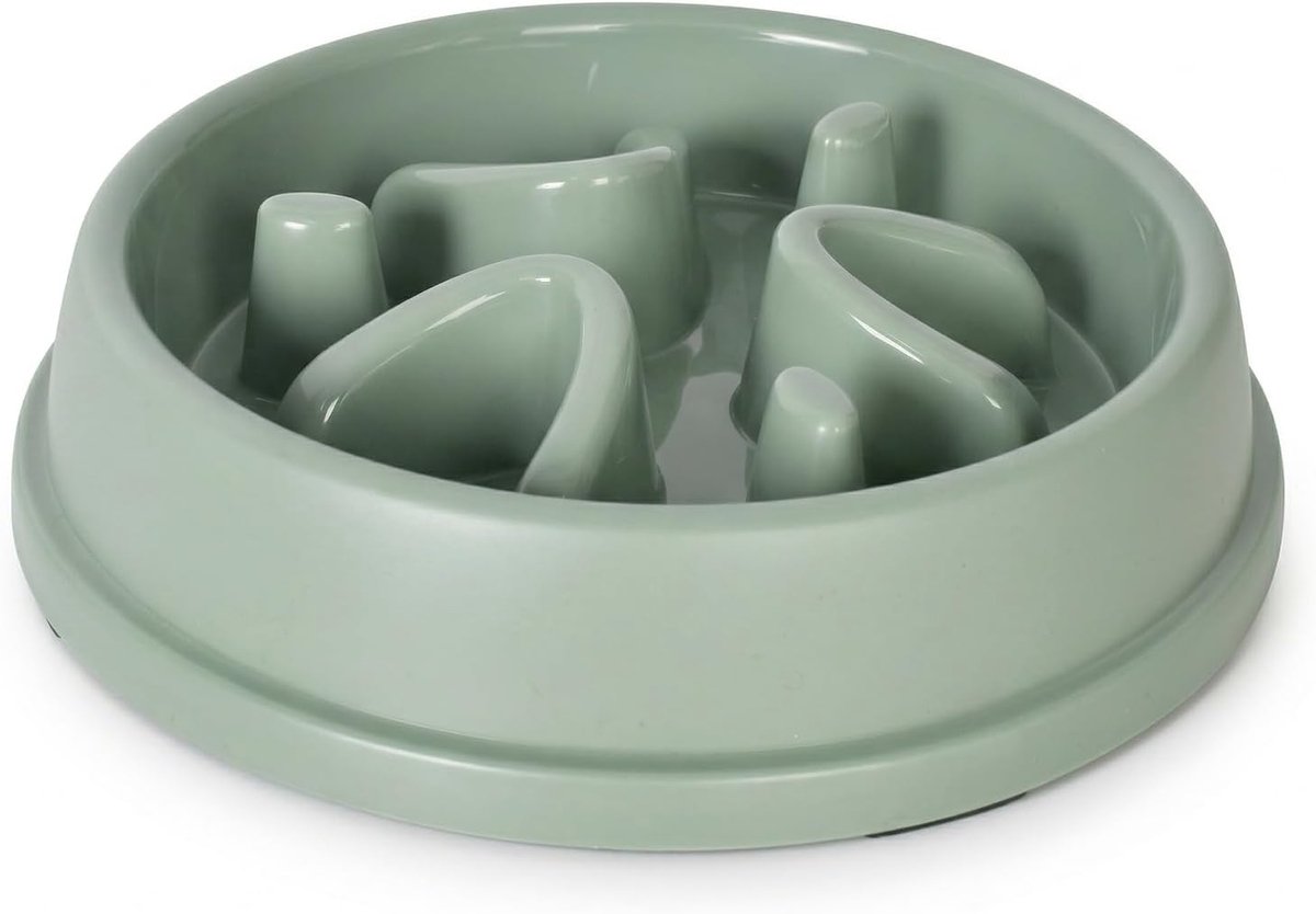 Anti-sling voerbak kat 21 x 4,5 cm - kunststof - antislip - voorkomt winderigheid - ShopVlot