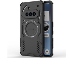 Hoesje geschikt voor Nothing Phone (3a) - Techsuit ArmorMag Back Cover - Geschikt voor MagSafe - Zwart