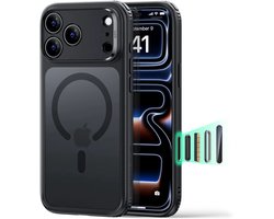 ESR Classic Hybrid HaloLock Hoesje Geschikt voor Apple iPhone 18 Pro / 17 Pro | Compatibel met MagSafe / Qi2 en HaloLock | Back Cover met Magneet | Cameraregelaar Control Knop | Zwart