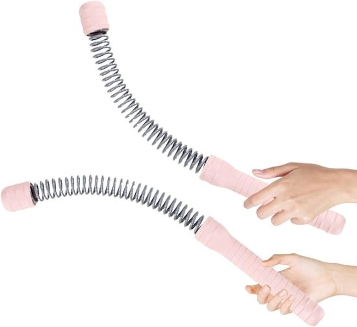 Fitnesstouwen - Set trainingstouwen - Krachttraining thuis - Klitbestendig - antislip - 2 stuks - Roze