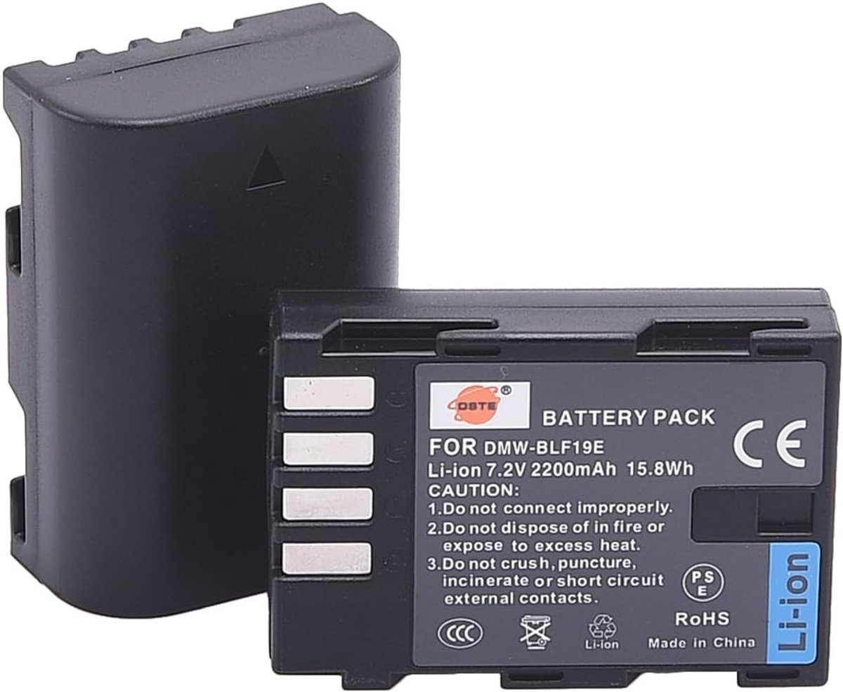 DSTE 2-Pack DMW-BLF19 Battery Compatible with Panasonic DMC-GH3 DMC-GH4 DC-GH5 - ShopVlot