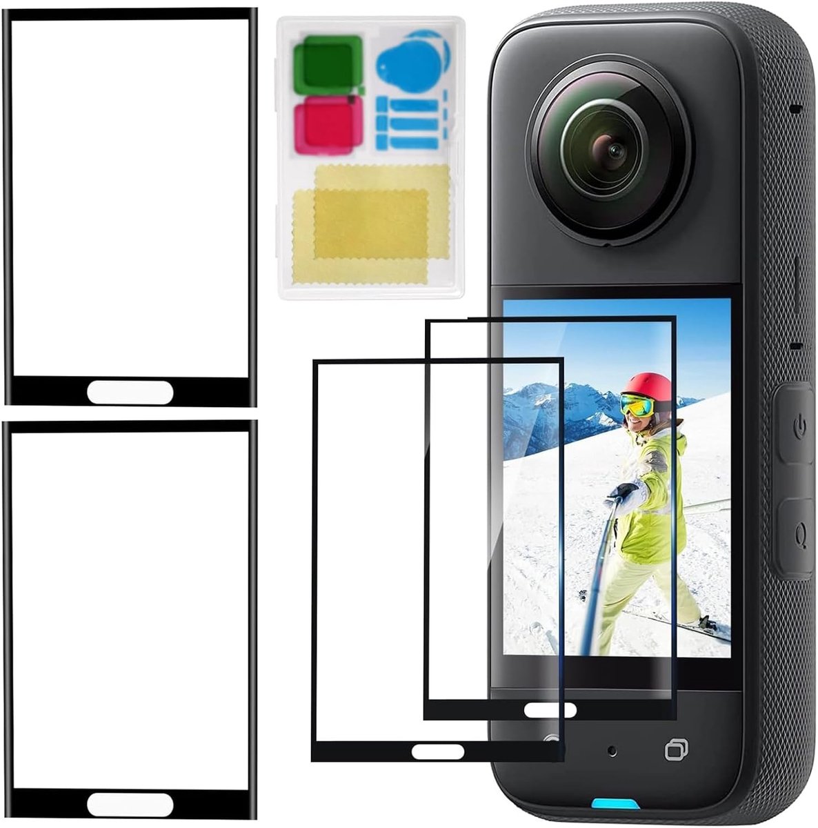 Insta 360 X4 Tempered Screen Protector Insta36O X4 Camera Screen Protector Accessories Scratch-Resistant - ShopVlot
