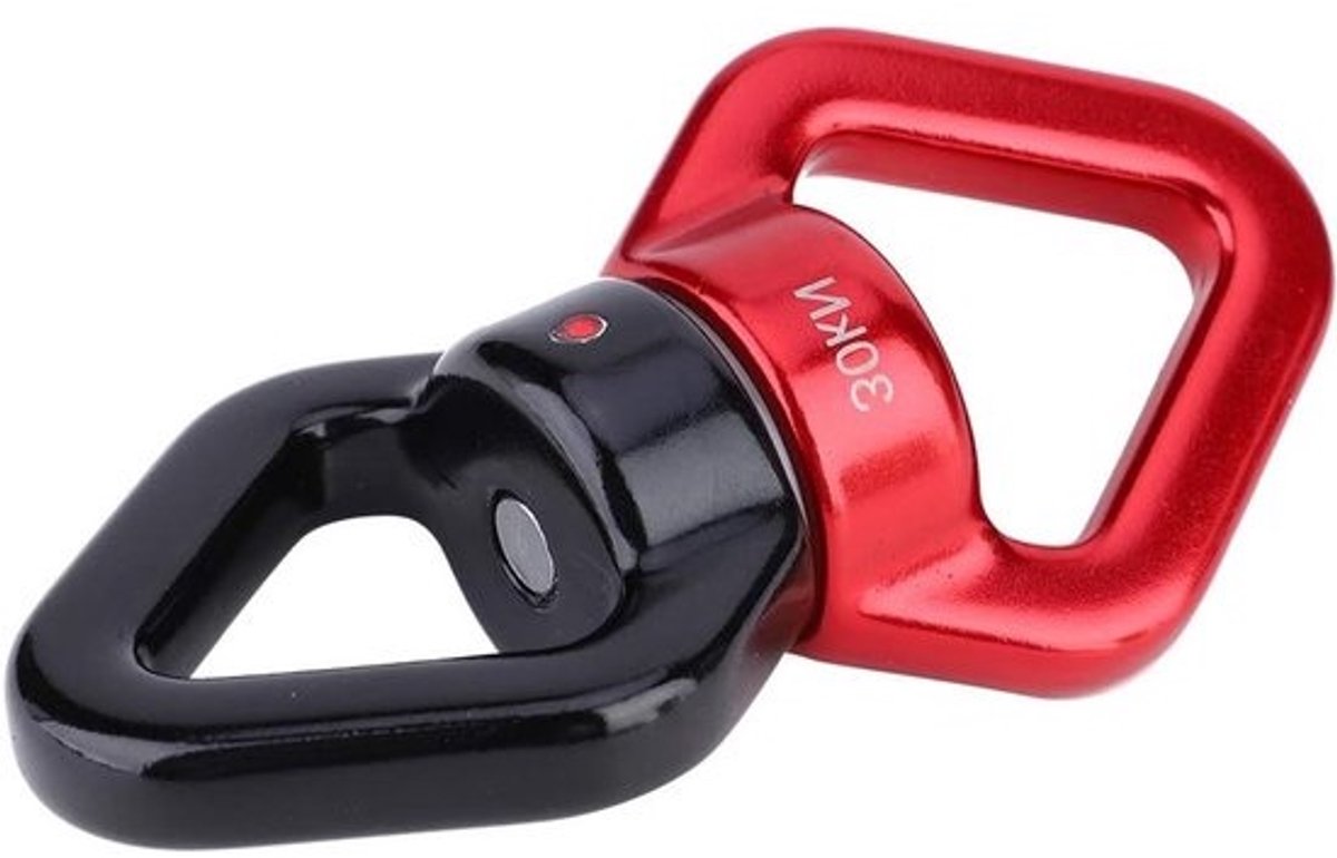 Schommeldraaier - Draaierconnector - Buiten spelen - 360 graden rotatie - 30 KN - Roodzwart