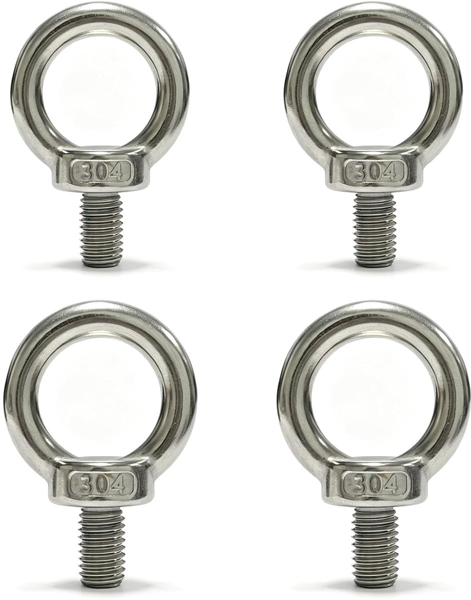 4 stuks ringschroef M14 M16 304 roestvrij staal oogschroef ronde ringbouten oogschroef ringschroef voor bevestigingstechniek verschillende hangende schommelstandaard