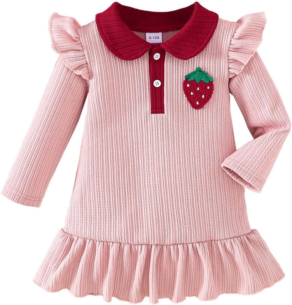 Meisjes lange mouwen ruches corduroy jurk herfst winter jurken