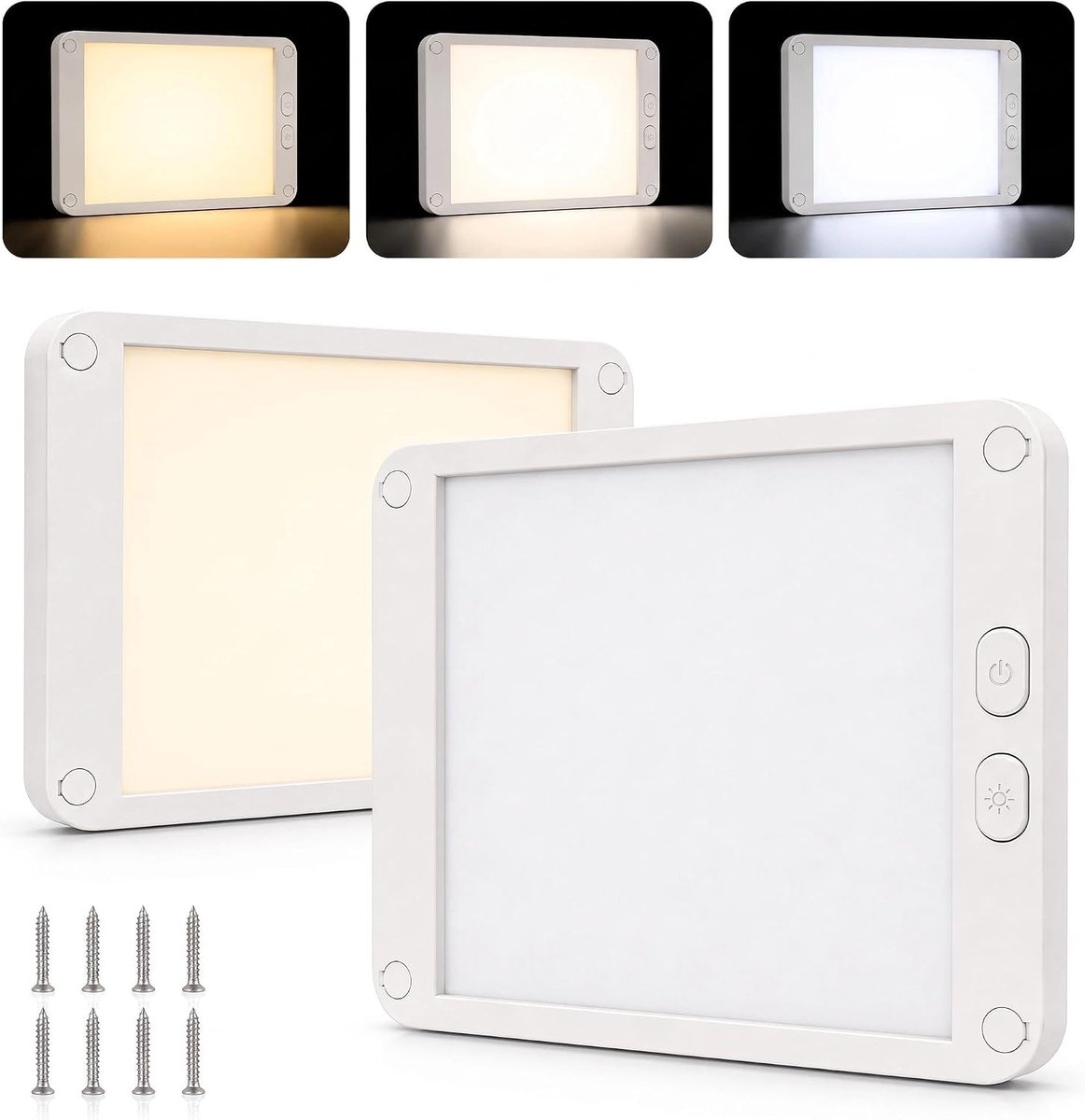 Plafondlamp 12V Camper, 6W, Dimbaar, 3 Lichtkleuren