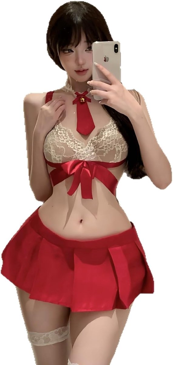 JK lingeriekostuum cosplay sexy lingerieset crop-top minirok set