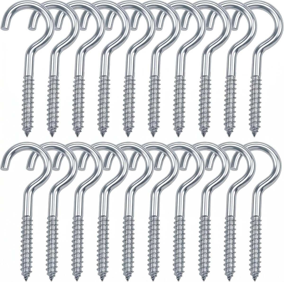 Haken, ooghaken schroef Q-hanger haken met veiligheidsgesp, plafondhaak kit voor keuken tuinplanten kerst outdoor lichtslingers