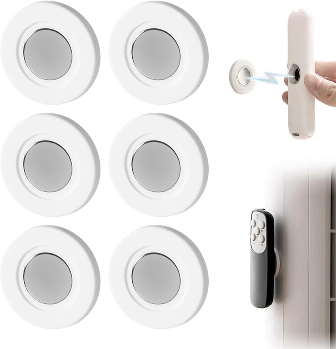 Magnetische haken, zelfklevend, sterke magnetische wandhaken, wit, zonder boren, voor keuken en kantoor, magnetische haken voor lichte voorwerpen en decoratie, magneethaken, wit
