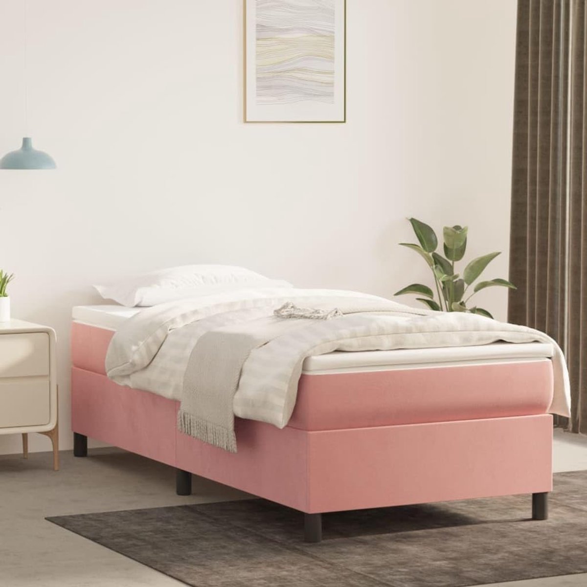 Pocketvering Matras Middelhard 90x190 Roze