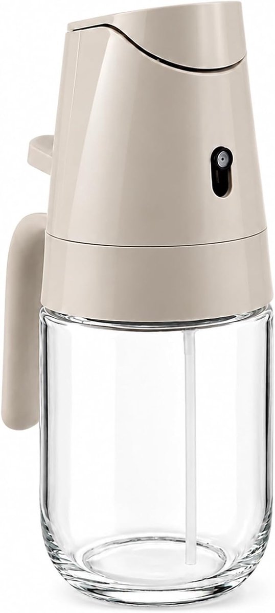 E Risparmio 1 stuk olieverstuiver 2-in-1 300 ml oliedispenser spray en schenktuit van glas verstuiver olie luchtfriteuse oliekan keuken nauwkeurige doseerder voor kruiden en koken