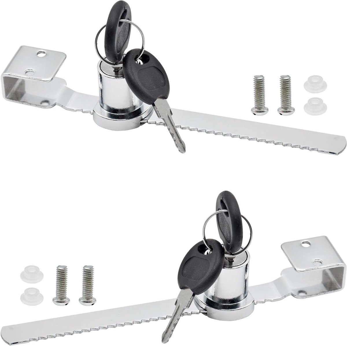 Homeguard Sliding Door Fireplace Lock, Glass Cabinet Lock without Drilling with Key for Terrariums and Displays - ShopVlot