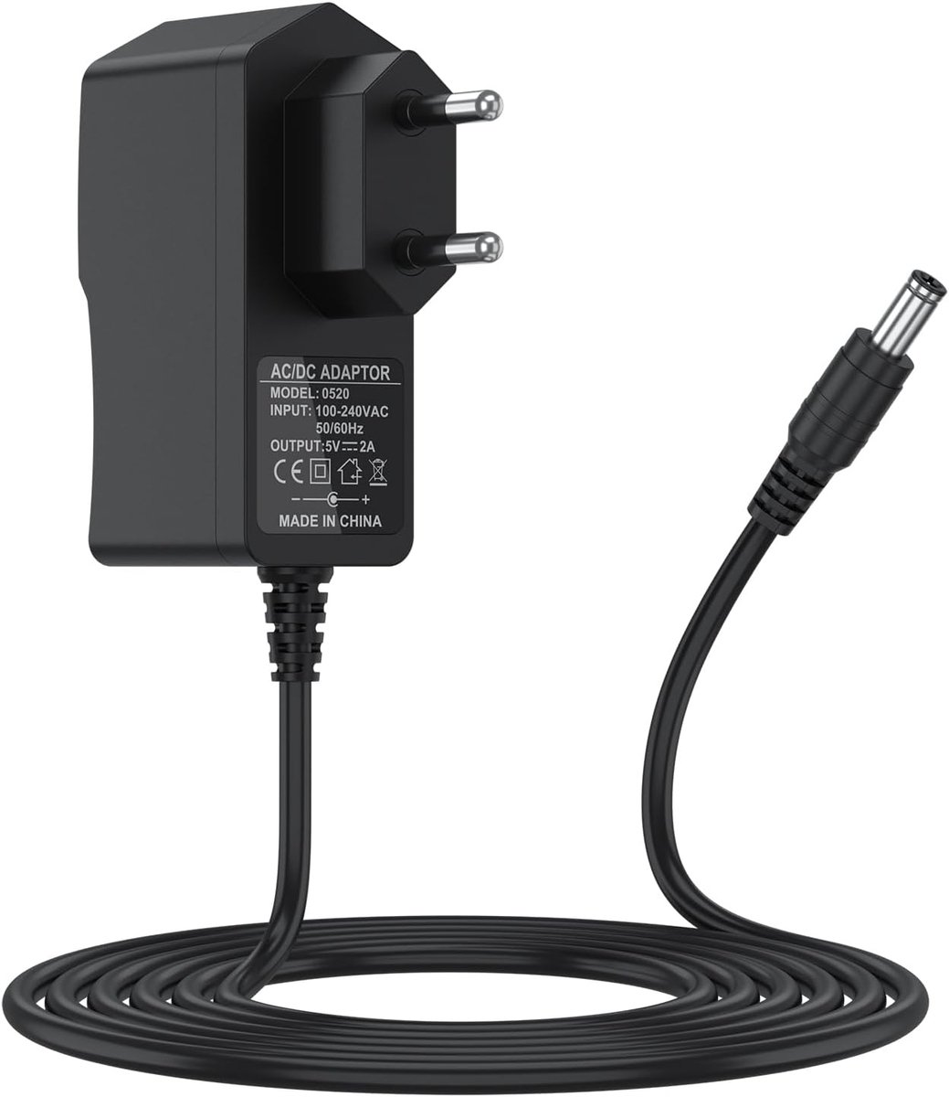 Tobfit 5V 2A Power Supply, AC Adapter 5V 2A DC 0.5x0.3cm for CCTV Camera, LED Strip Light, TV Box, Mini PC, HUB USB - ShopVlot