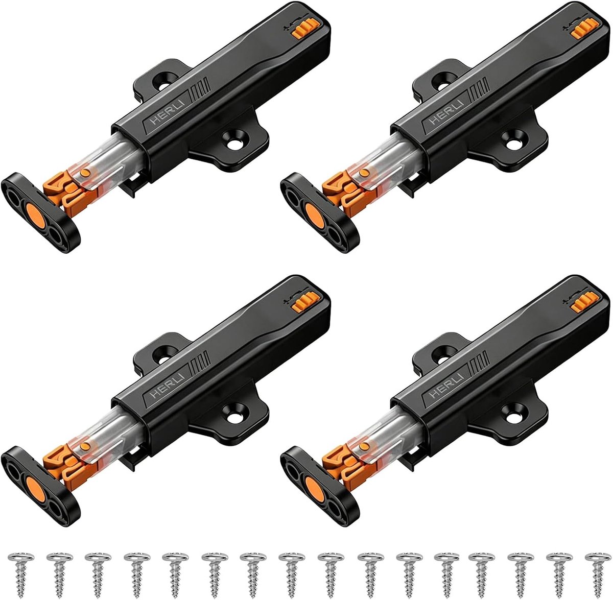 Generisch Set van 4 magnetische push-to-open schuivers voor kastdeuren, druksysteem voor kasten en laden, eenvoudig te - ShopVlot
