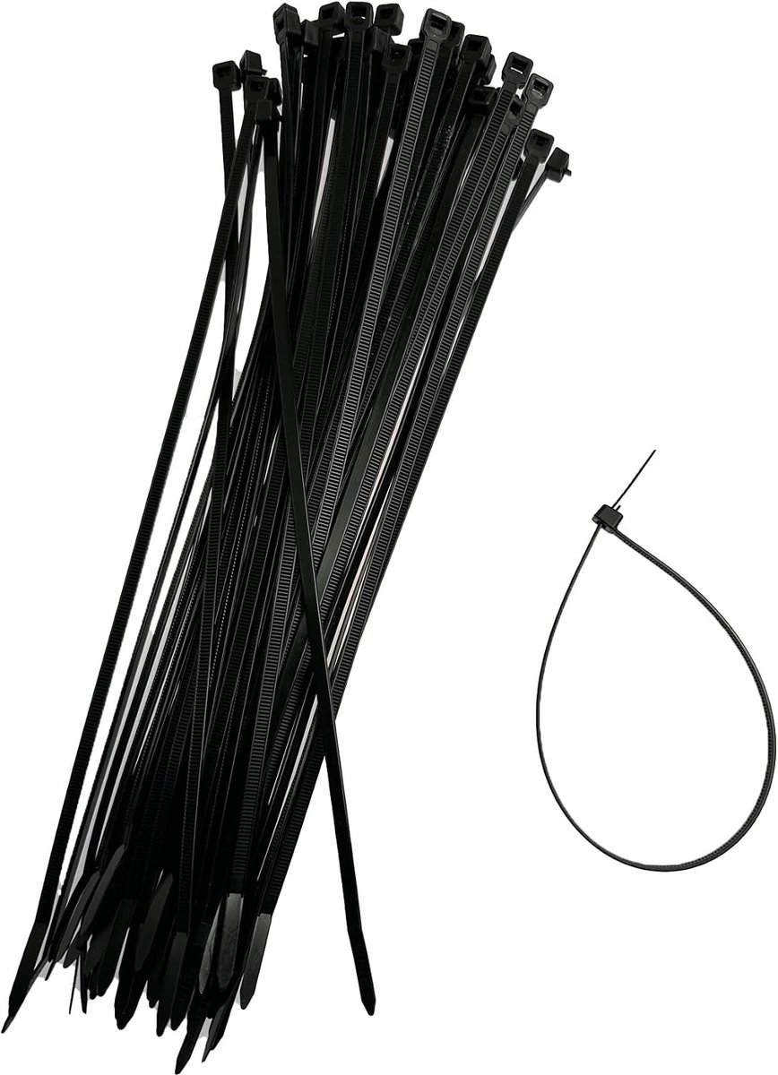 releasable cable ties Amazon 50pcs (4.8mm x 305mm, black) - ShopVlot