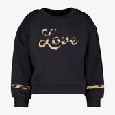 TwoDay meisjes sweater met panterprint details zwart - Maat 92