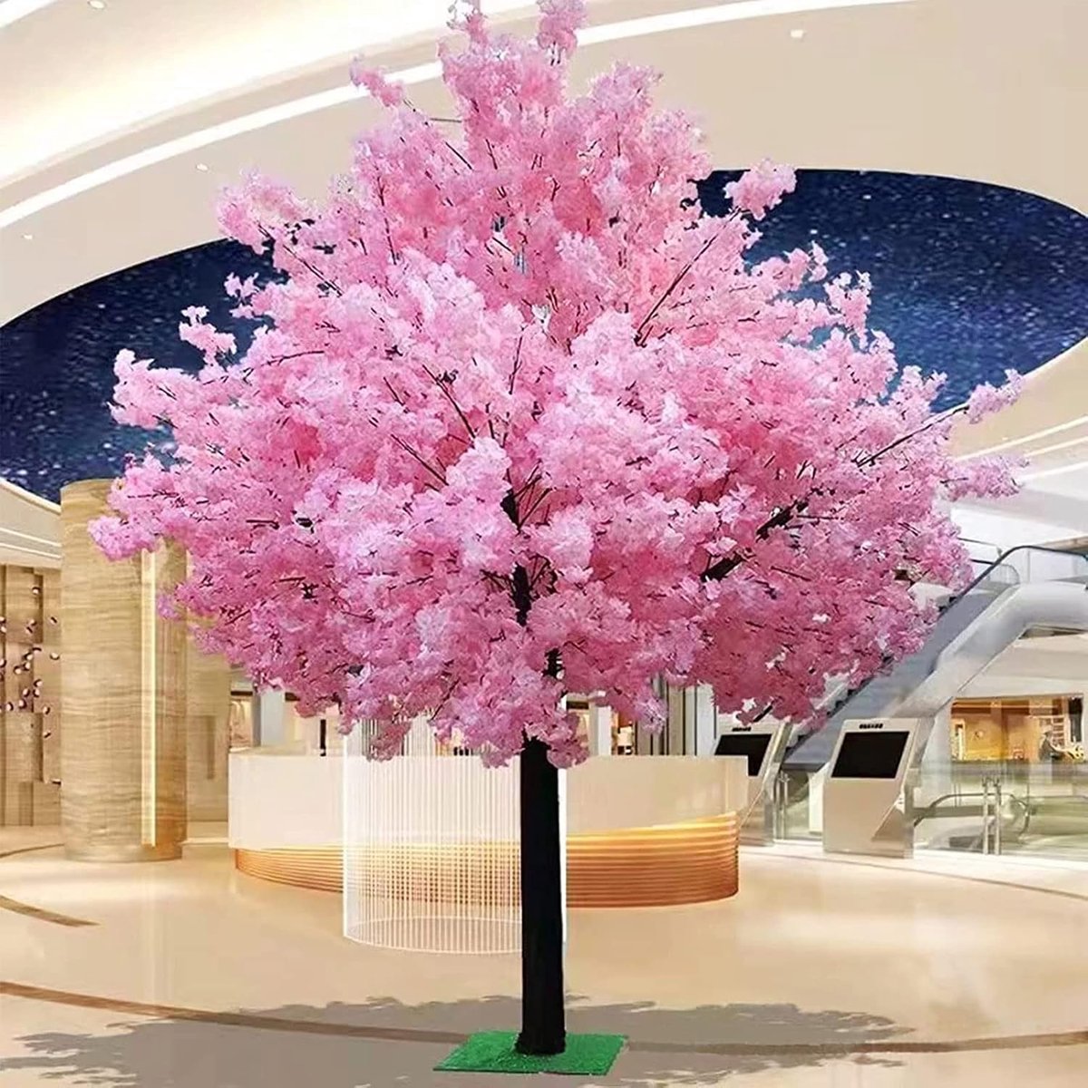 Kersenbloesemboom voor binnen Buiten Bloesemboom, huilende kersenboom, kersenbloesemboom kunstmatig, dwergkersenbloesemboom, kunstmatige boom met echte houten stengels,Roze,1.8mX1.2m
