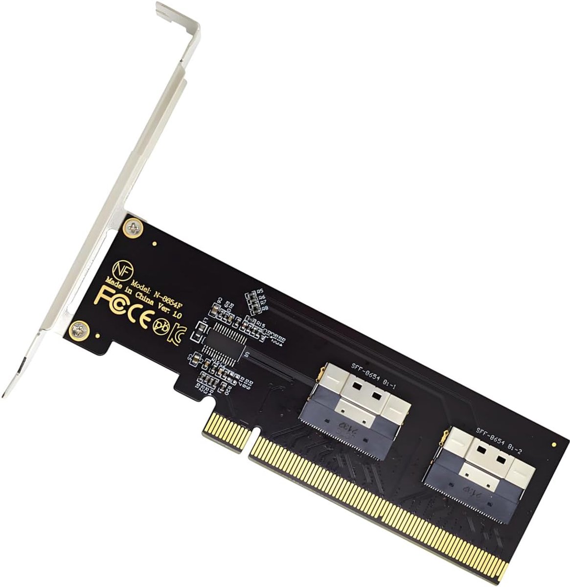 CY Card Dual Slimline SFF-8654 8X 4 NVME to PCIE Express 3.0 4.0 Raid Card VROC Raid0 Hyper-Adapter - ShopVlot