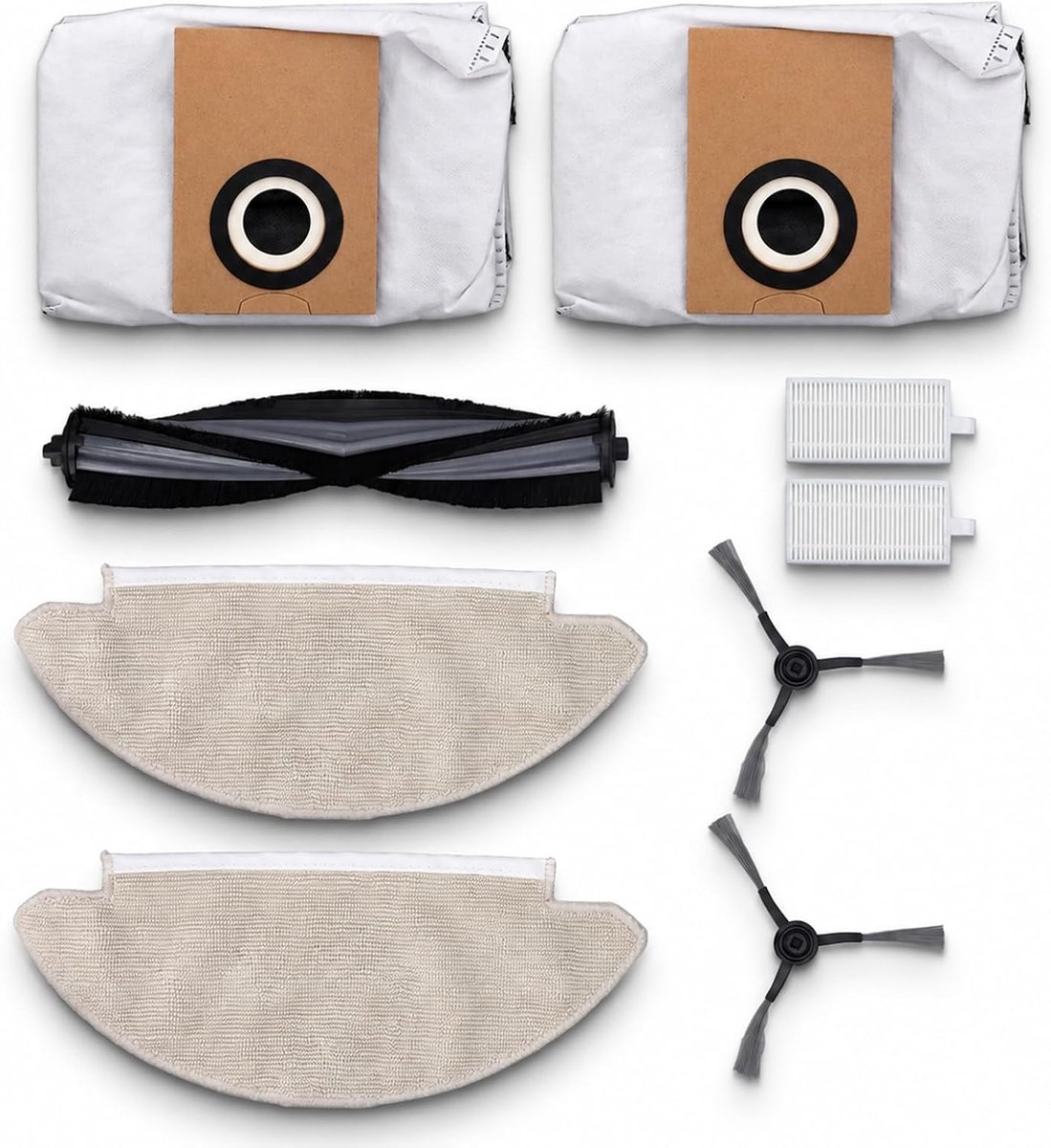 Vacuum Cleaner Accessory Kit Compatible with Robot Vacuum Cleaner VIOMI Alpha 2 Pro, 1 Main Brush, 2 Side Brushes, 2 - ShopVlot