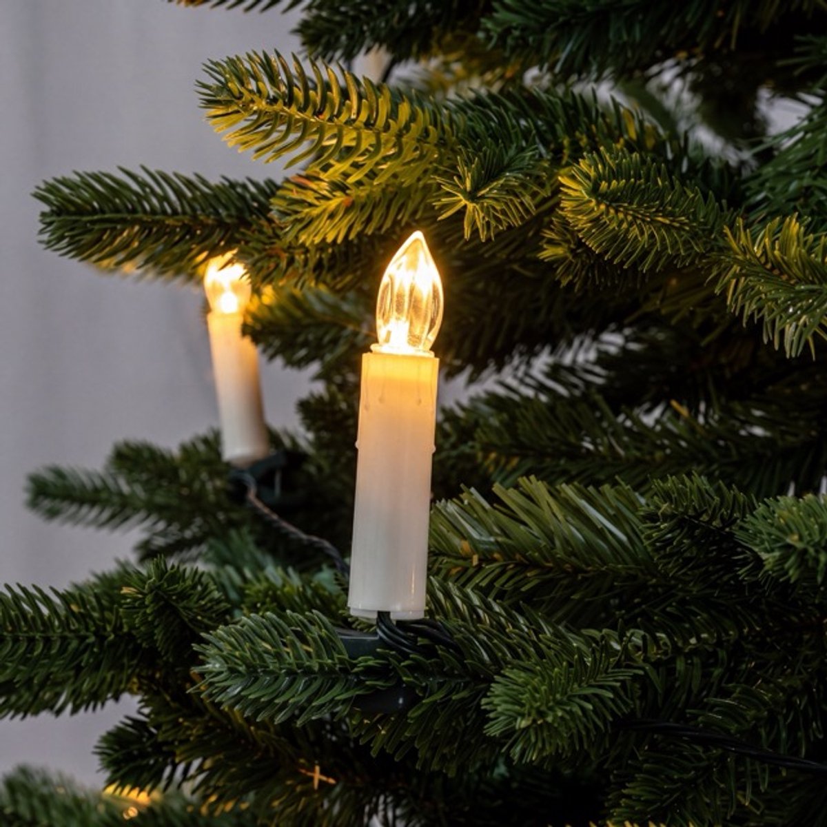 Nostalgische kerstlampjes voor in de Kerstboom - Kaars - LED snoer - 20 kaarsjes op 6m