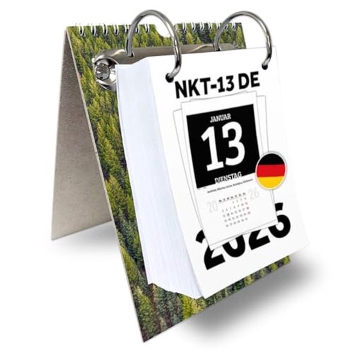 Duitse kalender - 2026 - Tafel- en wandkalender - Grote cijfers - Scheurpagina’s