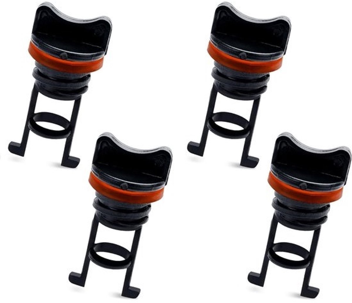 4 stuks bootafvoerpluggen - 1,8 cm diameter - Nylon draad afvoerstoppers voor kajak en bijboot