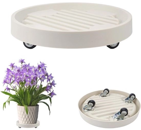 Plantroller van 22 cm - Draagvermogen van 75 kg - Plantenbakstandaard en transporthulp - Ideaal voor binnen en buiten - Voor bloemen en planten