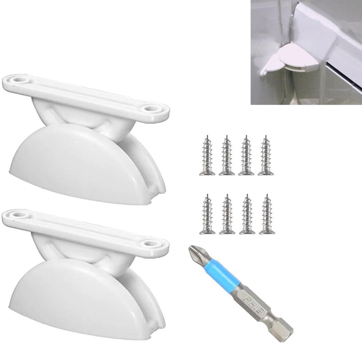 Door Lock, Caravan, Door Holder, RV, Clipon, Door Stopper, Door Holder, White Nylon Movable Clipon, Door Stopper, Door - ShopVlot