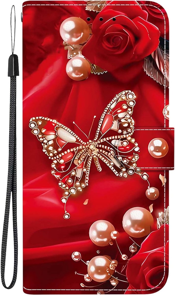Mobiel hoes voor Honor 600 Pro 5G - premium PU-leder - schokbestendig - 360° bescherming met 3D-patroon - ShopVlot