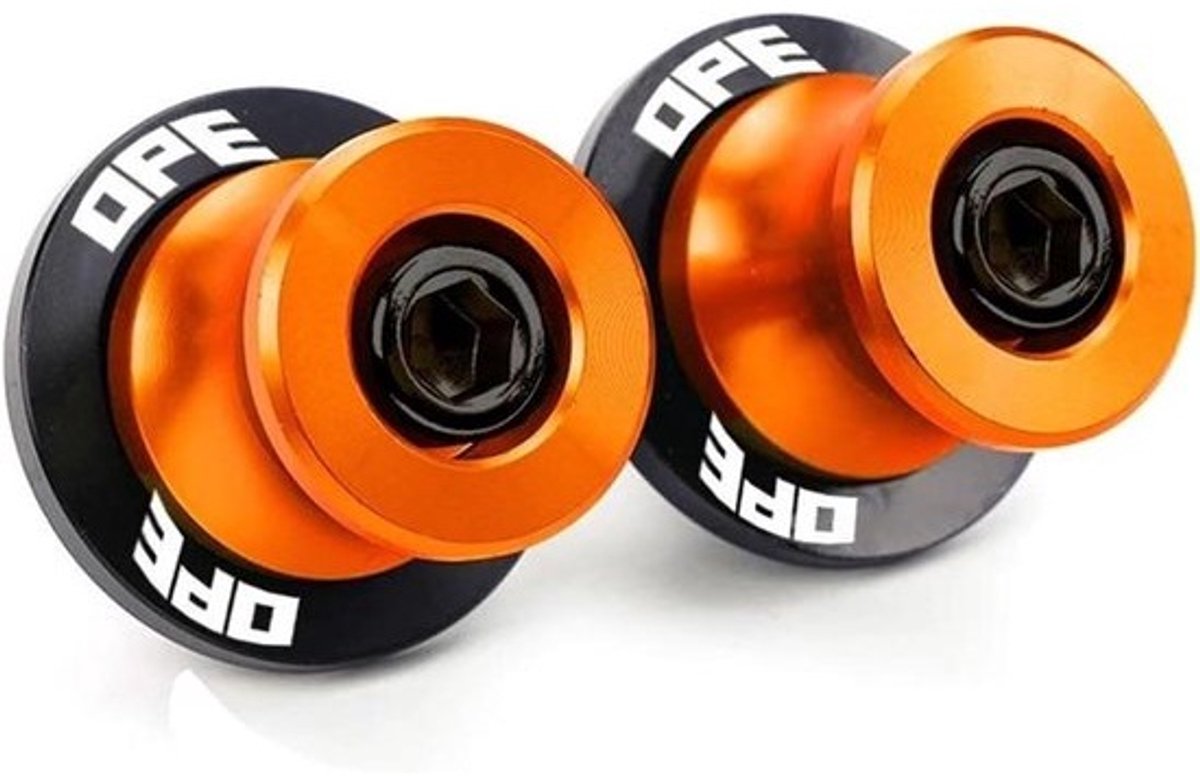 Motorfietsstandaard - schroeven - Achterbrug - bobbins - Motoronderhoud - CNC - aluminiumlegering - 1 paar - Oranje