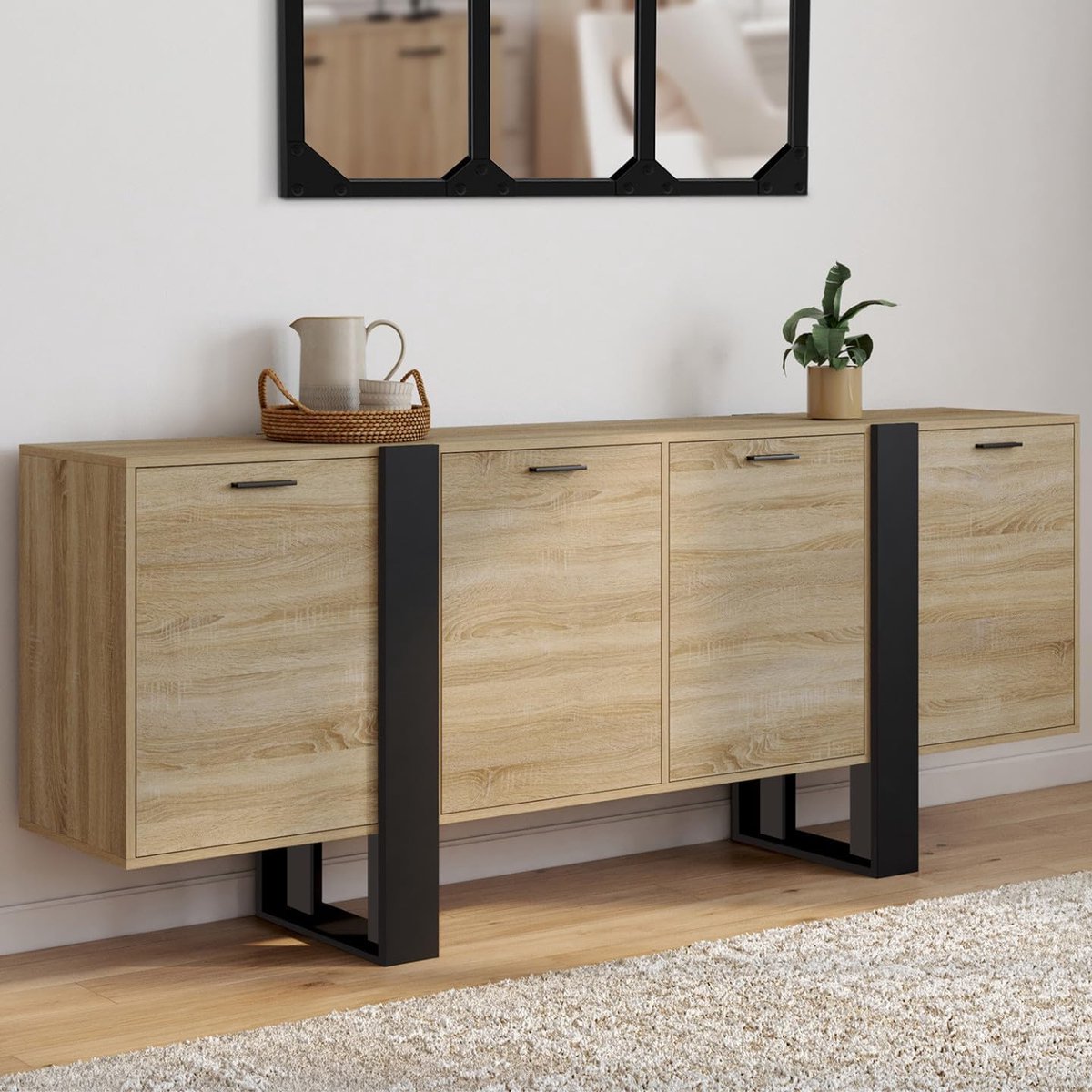Stijlvol dressoir van 200 cm breed - Industrohome