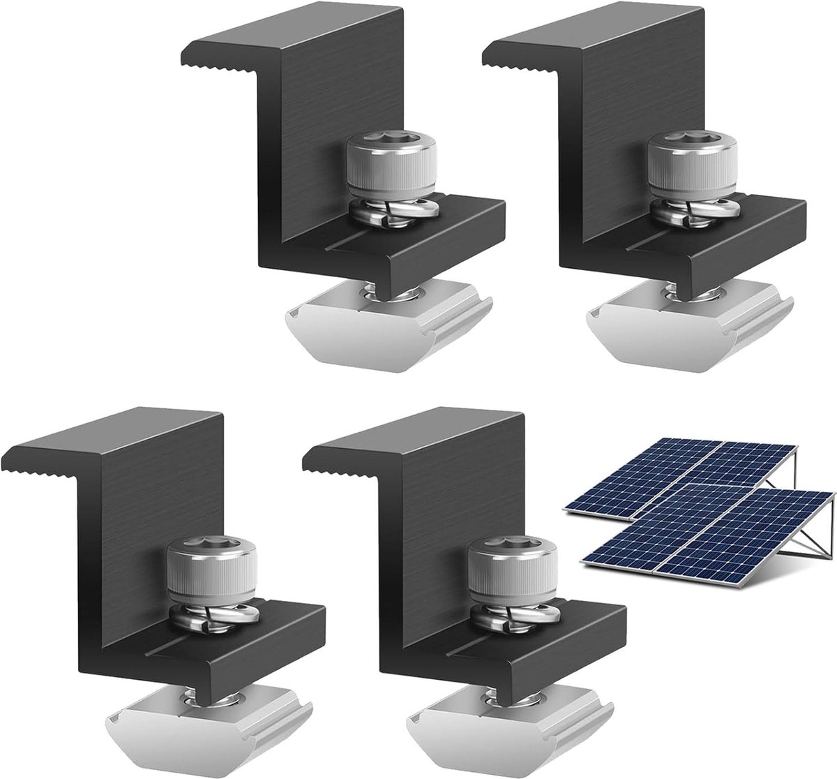 4pcs 30mm Solar Panel Mounting Bracket Solar Panel Mounting Bracket Solar Panel Holder Z Holder Solar Panel Adjustable - ShopVlot