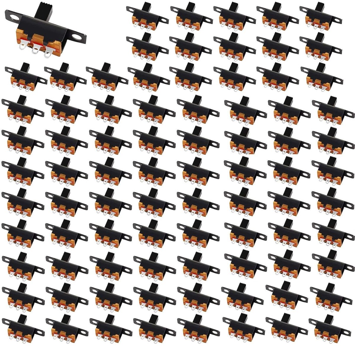 Mini schuifschakelaar 3 pin 2 posities - 0,5 A 50 V DC - SPDT - perfect voor elektronica projecten - ShopVlot