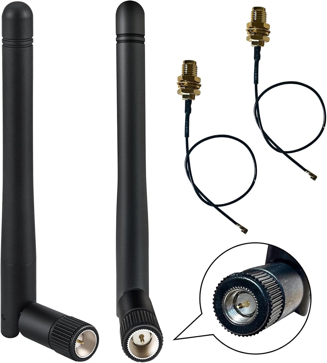 2,4 GHz 3 dBi SMA-connector U.FL voor WiFi-router, draadloze netwerkkaart, IP-beveiligingscamera, videobewaking, monitor, Bluetooth | Draadloze netwerkkaart, IP-camera, videobewaking, monitor, Bluetooth, veiligheid