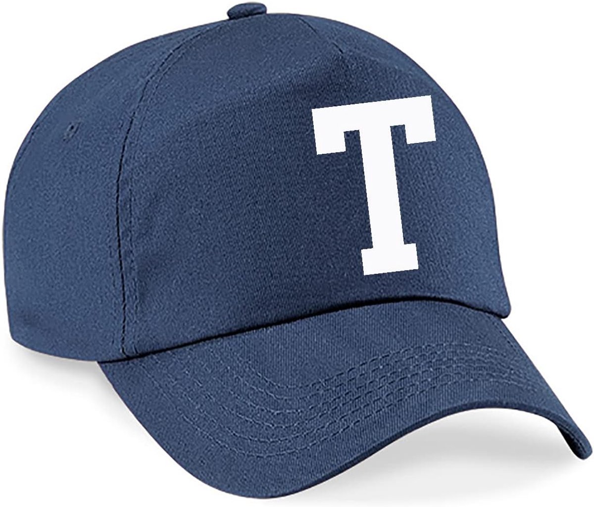 4sold Nieuwe Cap Alfabet A-Z Childrens Navy Katoen A-Z Zomer Zonnehoed UV-bescherming Kinderen School Kids Caps Hoed Sport Boy Unisex Verstelbare Baseball Vakantie School - I