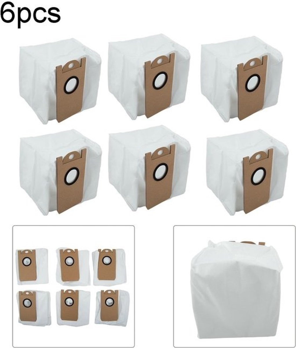 Set van 6 stofzuigerzakken - Vervangende stofzuigerzakken - Stofzakken - voor T10+-robotstofzuiger - Reserveonderdelen - Accessoires