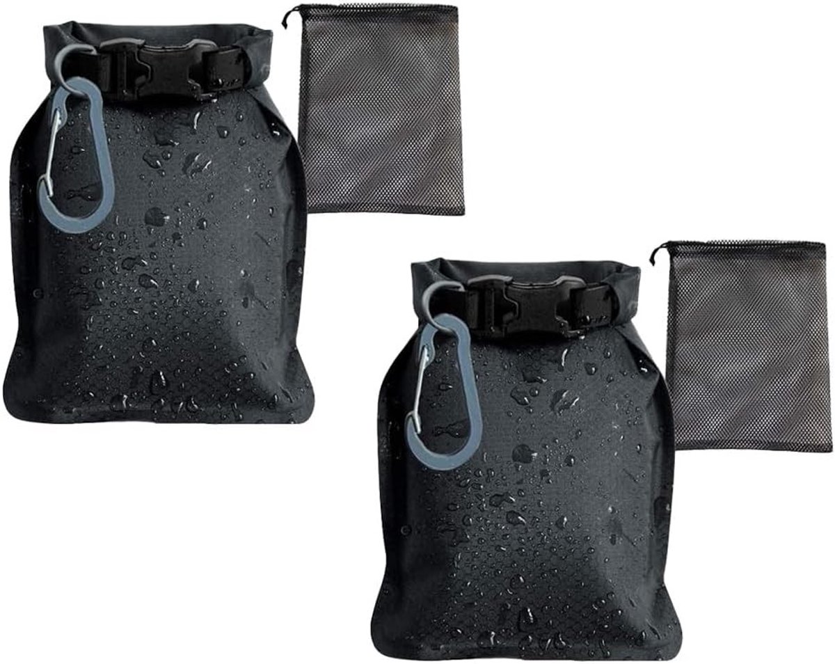 Reiszeep Houder Set van 2, Inclusief Zeepzak en Haakjes, Ideaal voor Kamperen, Outdoor Activiteiten en de Sportschool