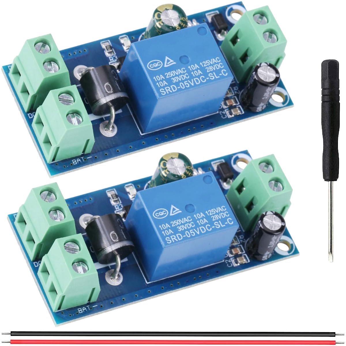 2pcs Power Switch Module DC 5V ~ 48V 10A Automatic Emergency Switch for Battery Power Transmission with 20 AWG Cable - ShopVlot