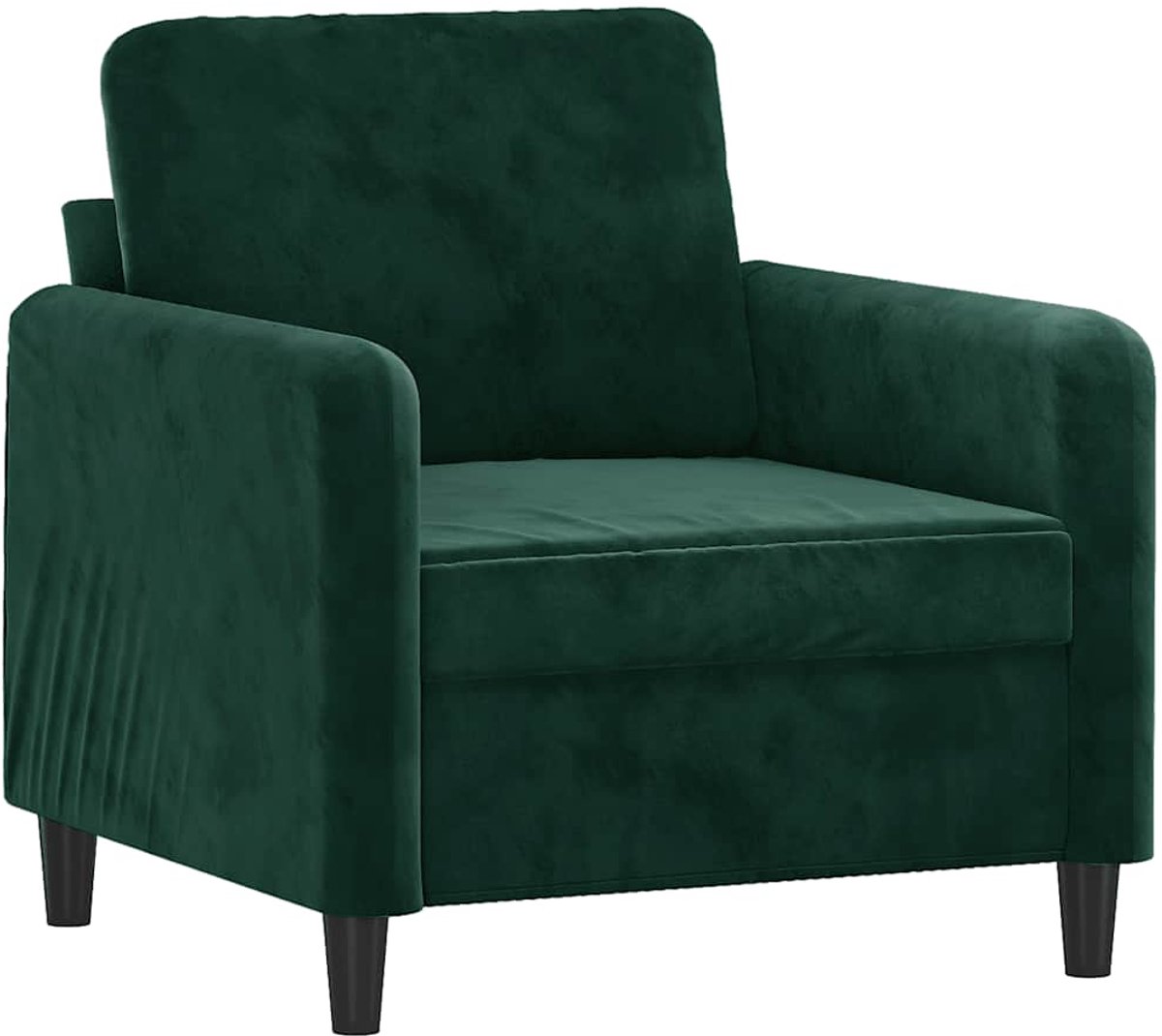 vidaXL Fauteuil - 60 - cm - fluweel - donkergroen