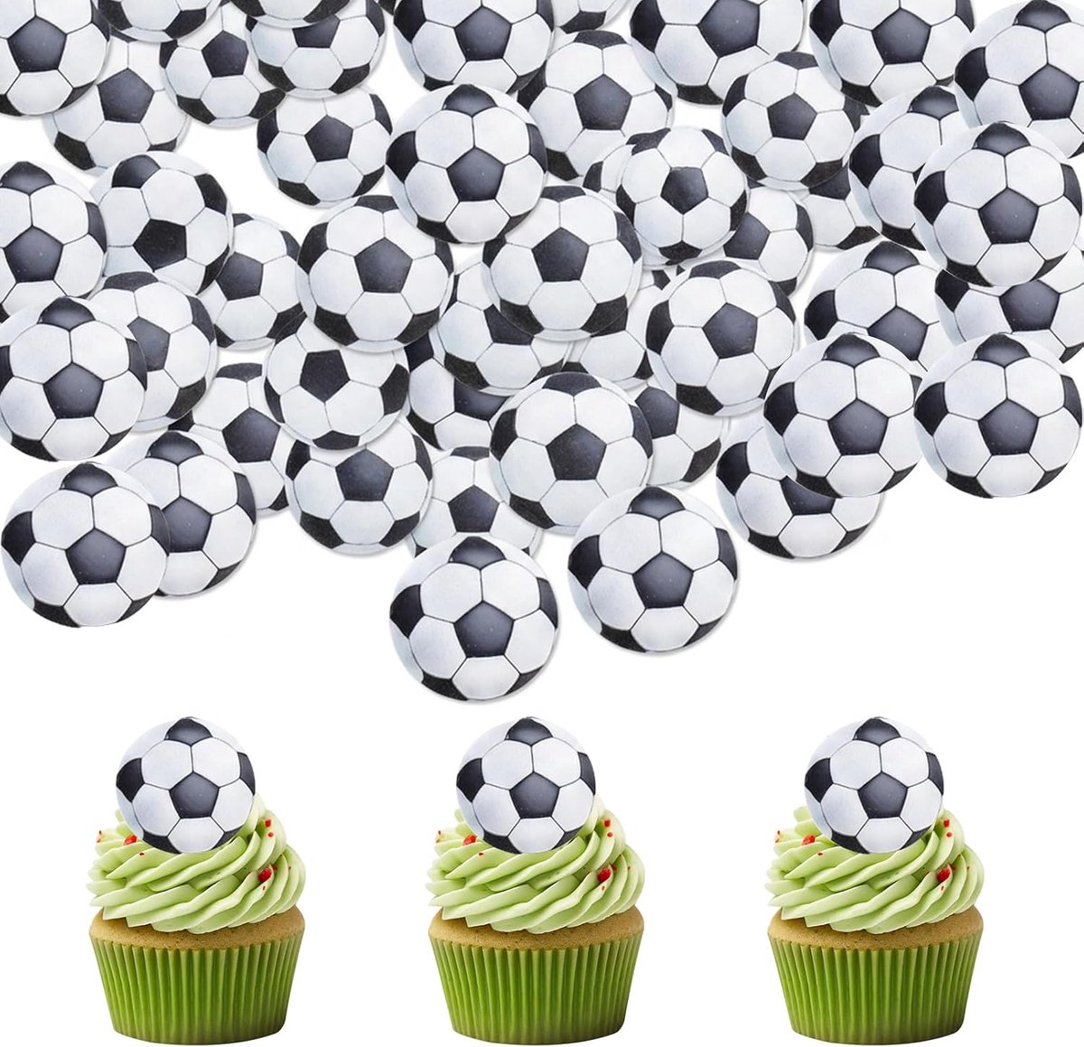 Voetbal, 50-delig, decoratieset voor verjaardag, voetbal