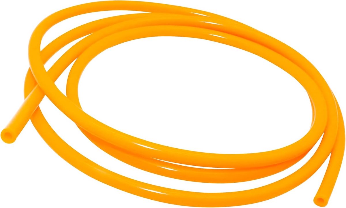 Buis 4 mm ID x 7 mm buitendiameter 1,5 m (4,9FT), flexibele siliconen rubberen slang, luchtslang, waterpijp voor pompopdracht (oranje)