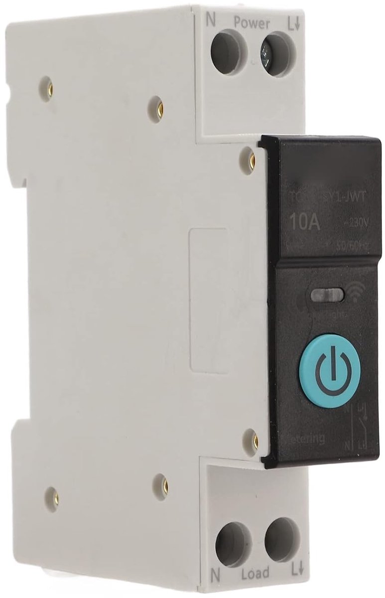 Slimme WIFI Schakelaar voor Din Rail met Draadloze Besturing via Mobiele Telefoon - 3 Timing Modus voor Huishoudelijke Apparaten en Slimme Huizen (10A)