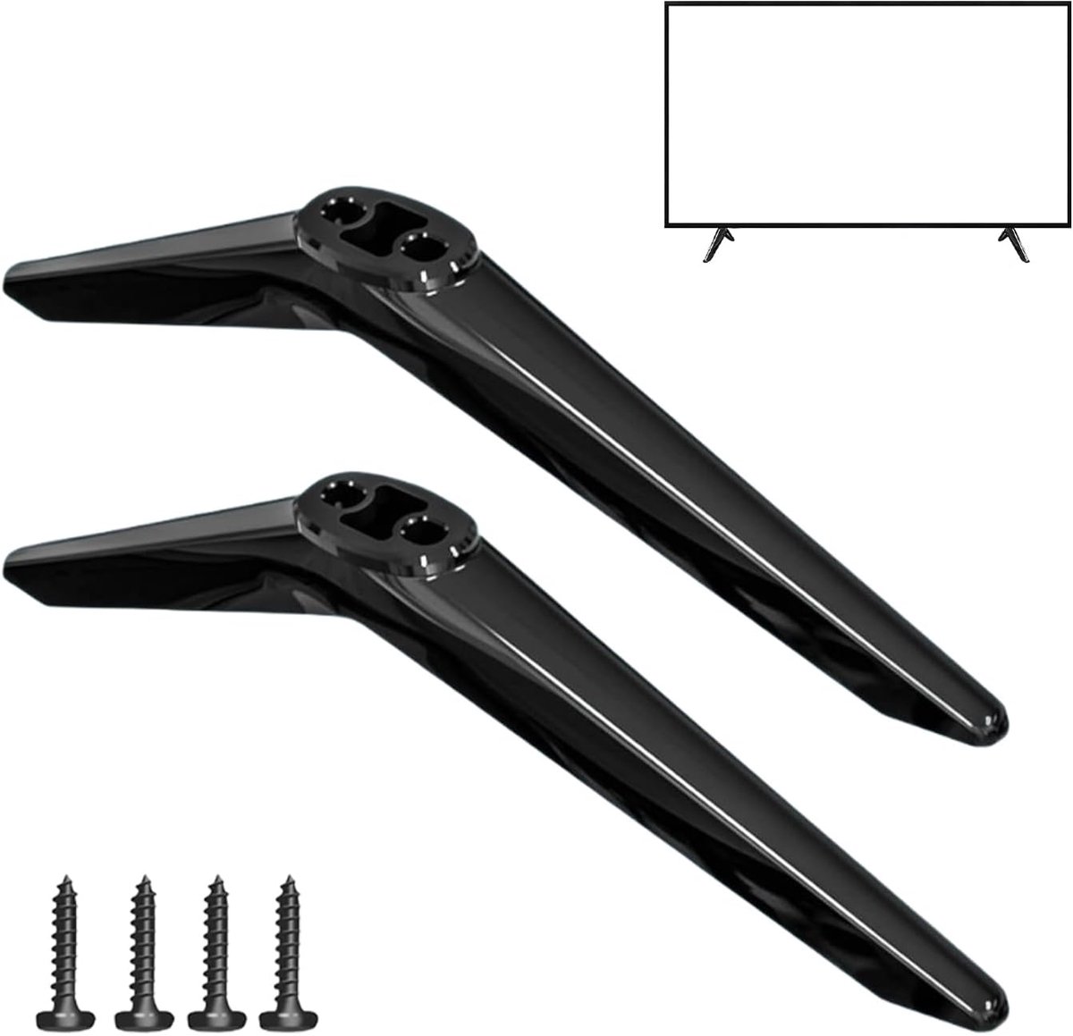 Tv-poten voor tv-vervangingsstandaard, universele tv-standaard 32-55 inch led lcd-tv, met schroeven, zwarte tv-sokkelvoeten, tv-standaard, universele tv-standaard voor TCL Smart TV