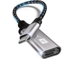 C HDMI Adapter,USB C NAAR HDMI 4K Adapter Thunderbolt 3 NAAR HDMI Adapter compatibel met iPhone 15Pro/15Pro Max,MacBook Pro/Air,Dell XPS 15/13,iPad Pro/Air,Samsung Galaxy S/NOTE,Surface Pro Grijs