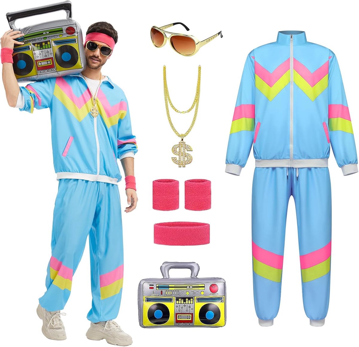 80s 90s Fancy Shell Kostuum Mannen Vrouwen Volwassenen