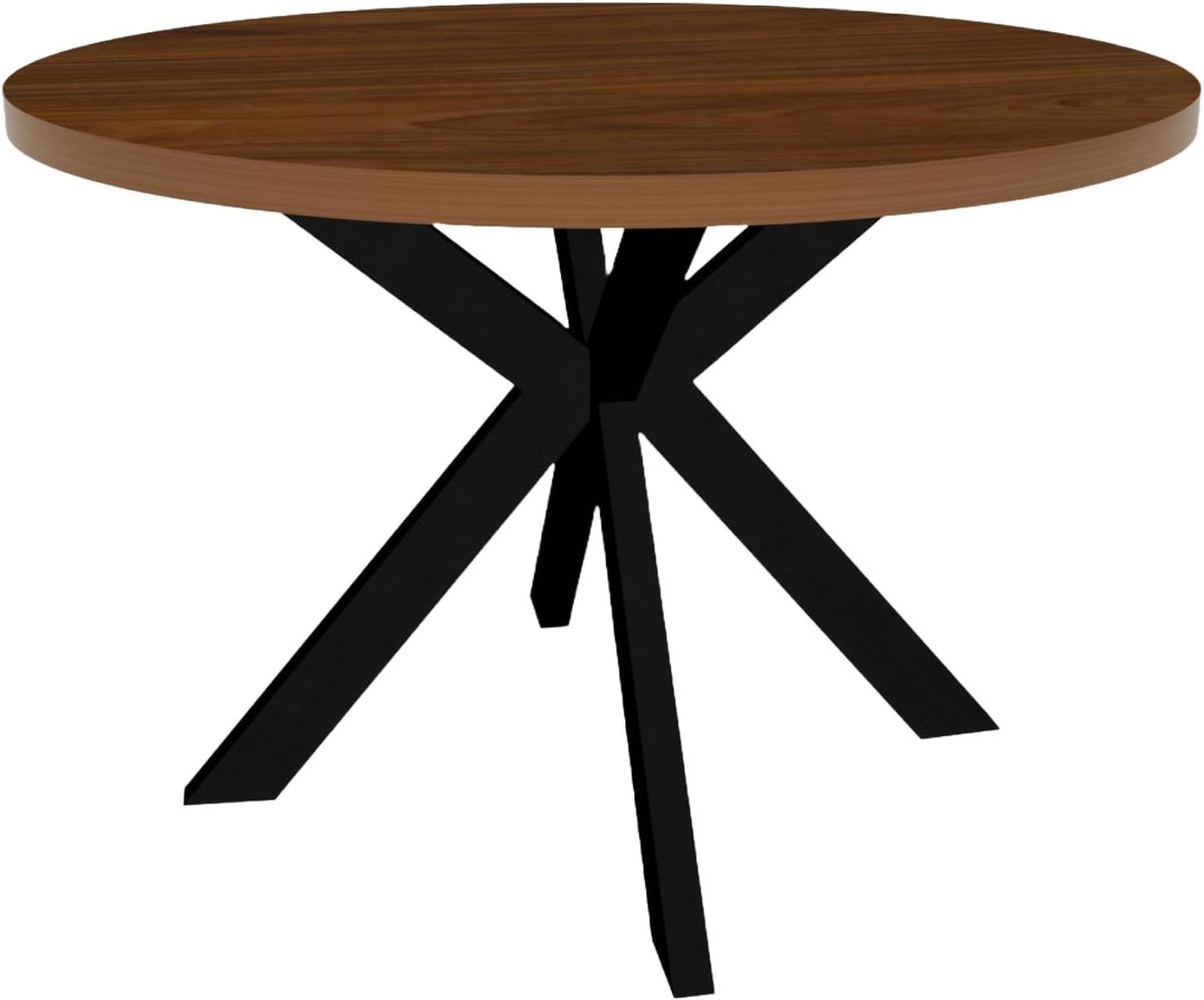 Eettafel rond melamine 120cm Sanne bruin ronde tafel