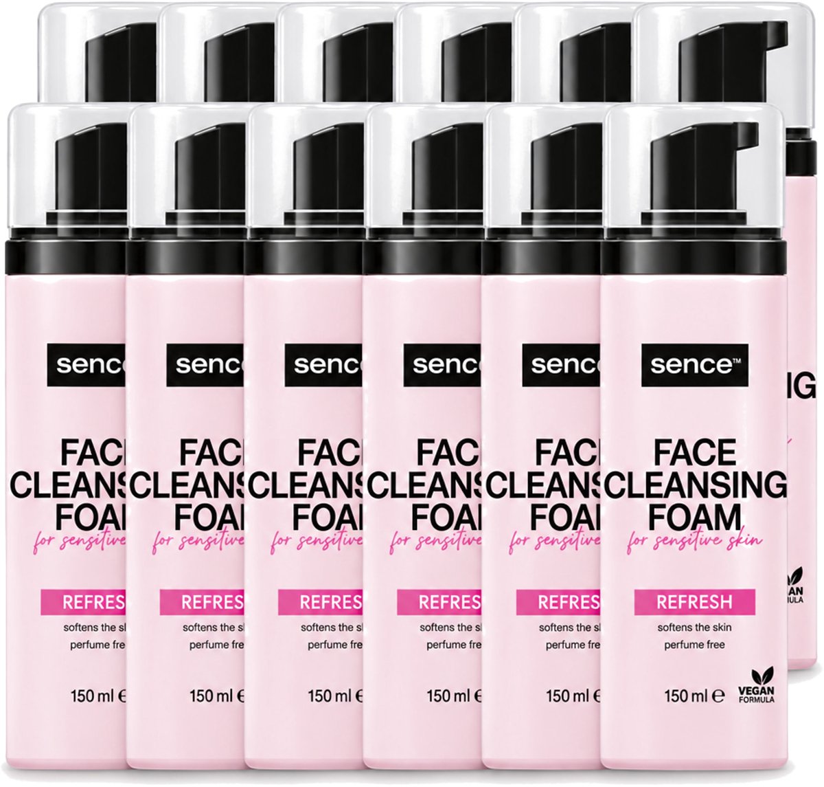 12 x Sence - Gevoelige Huid - Gezichtsreiniger - Foam - 150 ml - Voordeelverpakking - 12 stuks