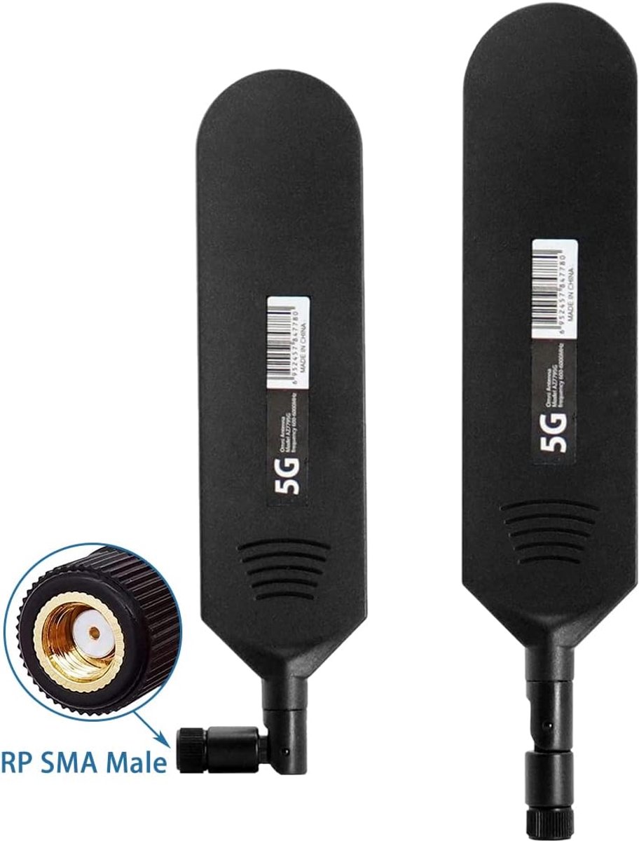 Vecys 4G LTE Antenna RP SMA Male Connector 12dBi 4G/5G High Gain Omni Directional Glue Stick Antenna 600-6000Mhz - ShopVlot
