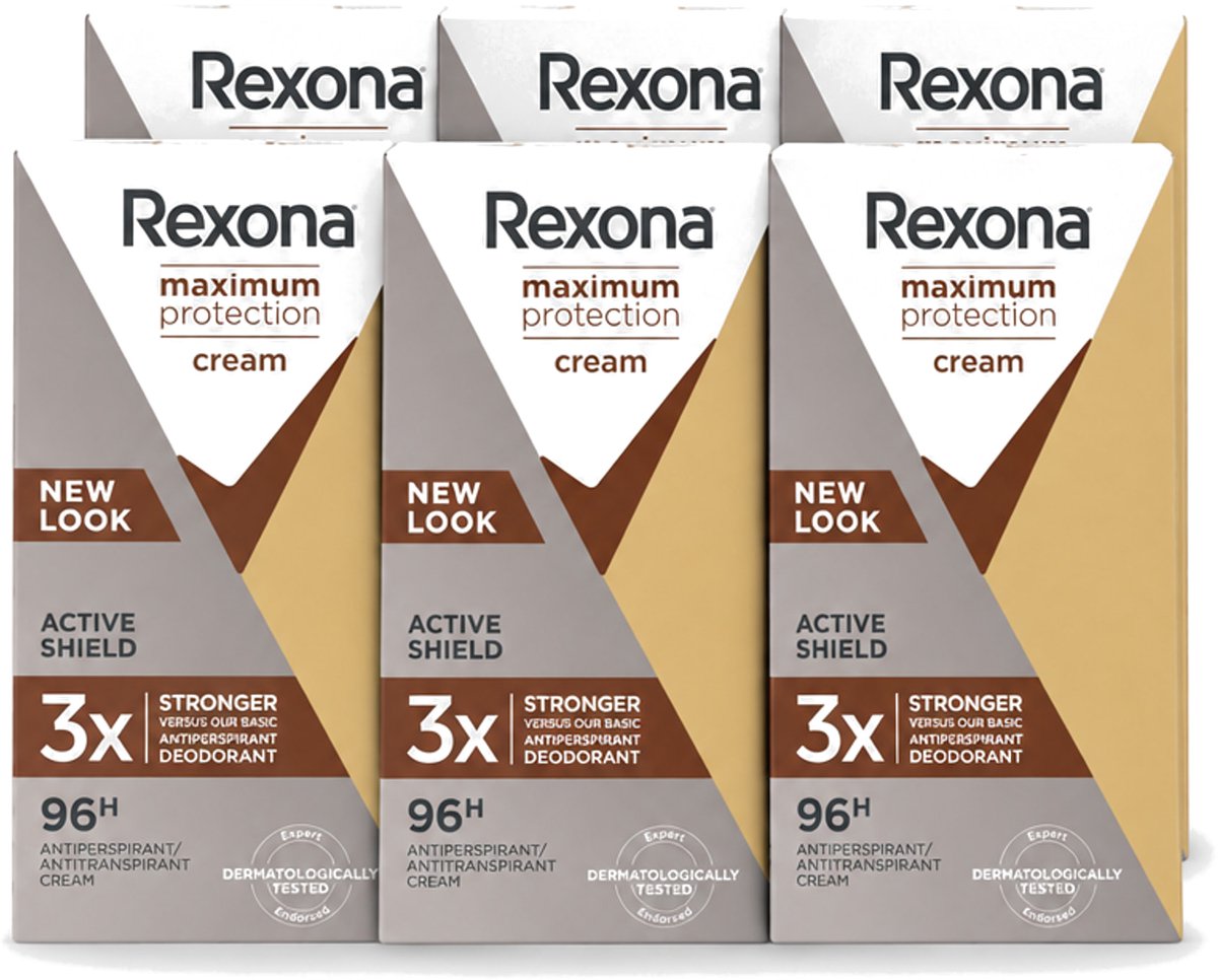6 x Rexona – Anti-Transpirant Stick – Maximum Protection – 45 ml - Voordeelverpakking - 6 stuks